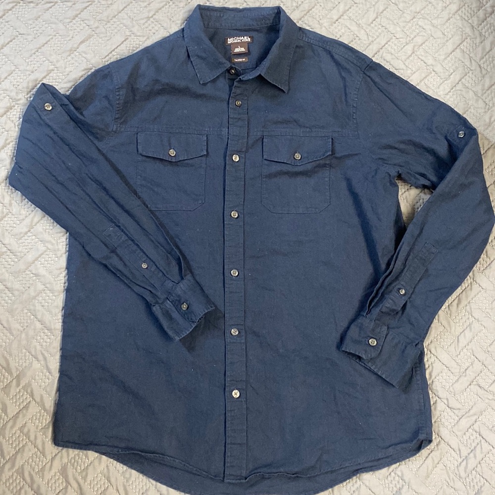 MICHAEL KORS MENS LARGE DRESS SHIRT
